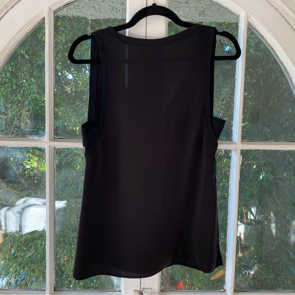 Theory Alwa Silk Modern GGT Black V-Neck Tank Top - Picture 7 of 7